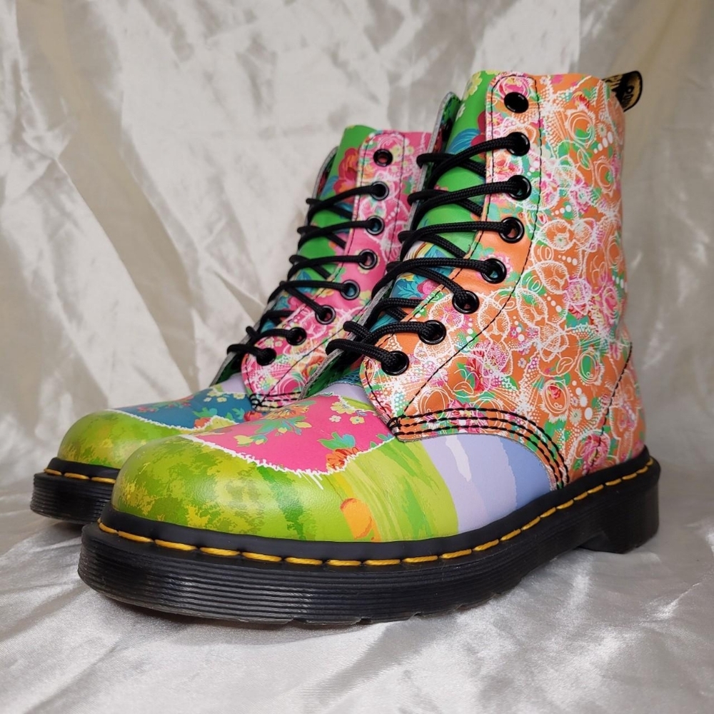 Dr. Martens 1460 Daze floral leather platform boots